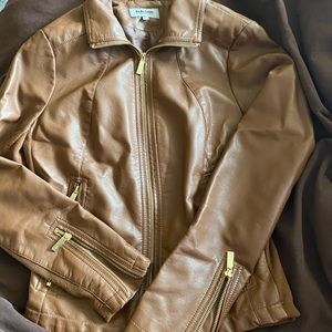 Kenneth Cole Reaction Moto Vegan Leather Jacket